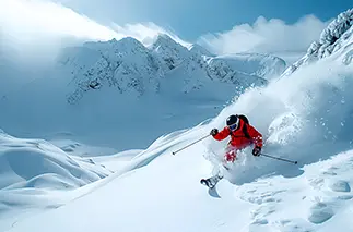 skiing